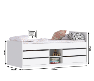 Терра СБ-3131 Кровать Белый