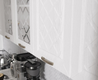 Кухня Агава 2,0 м Акация Белая/Мята МДФ