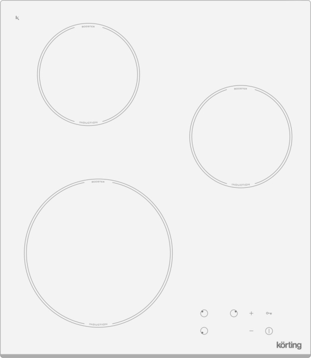 Встраиваемые варочные панели, Варочная поверхность индукционная Korting HI 42031 BW