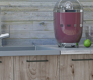 Кухня Астра 1,6 м Красное дерево патина/Дуб галиано МДФ