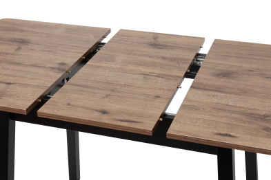 Стол раздвижной DAIKO 1Р, металл Черный, Дуб велингтон