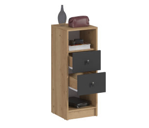 Тумба Сидней СБ-2585/1 Дуб дикий/Диамант серый