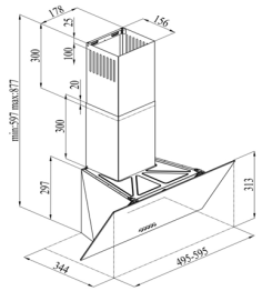 Кухонная вытяжка Colibri Grey 60