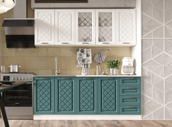 Кухня Агава 2,0 м Акация Белая/Моренга МДФ