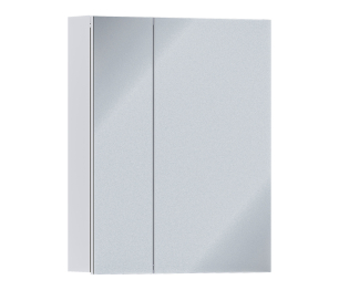 Шкаф 2х дверный с зеркалом Люкс СБ-3152 Белый