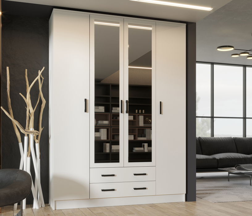 Шкафы распашные, Шкаф Квадро распашной 1,6 м ЛДСП