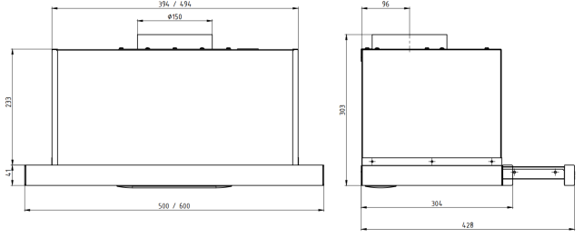 Кухонная вытяжка ELIKOR Slide Glass 50П-1000