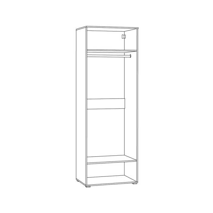 Шкафы распашные, Шкаф Остин 13.224, белая шагрень, дуб золотой крафт