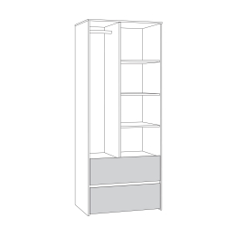 Шкаф для одежды Торонто 13.333