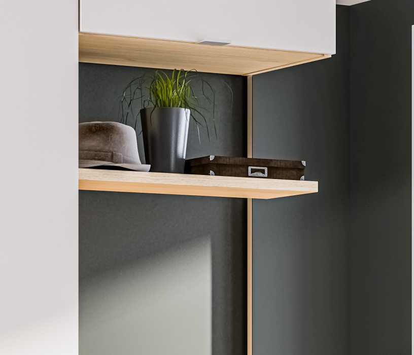 Настенные полки, Полка открытая Афина СБ-3316 Дуб Винченца