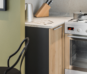 Кухонный гарнитур Ангелина угловой Диамант серый/Дуб дикий